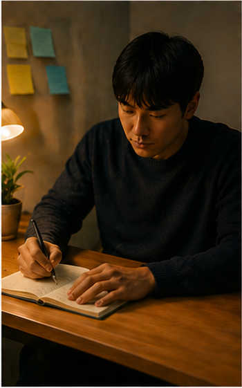 대화 도중 잠시 멈춘 차 한 잔 — 장면 보조 이미지.